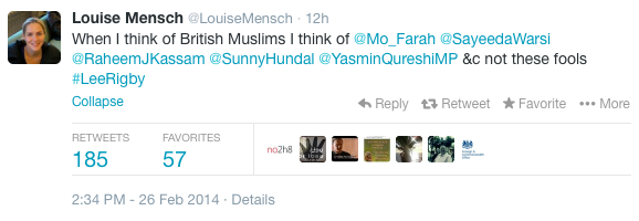 When Louise Mensch thinks of British Muslims, she thinks of Sunny Hundal (who&#39;s not Muslim ...