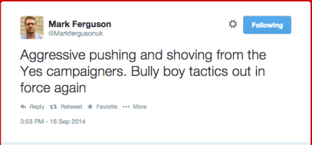 yes campaigners bully boy
