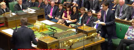 Miliband Cameron PMQs Commons Parliament