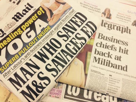 Telegraph and Mail front pages