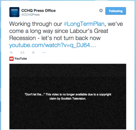 Tory attack ad copyright claim