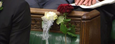 Jo Cox white red rose