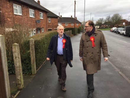 Corbyn in Stoke Central with Gareth Snell 
