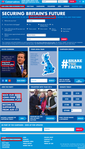 Tory homepage