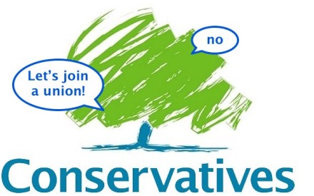 Conservative party logo trade unions