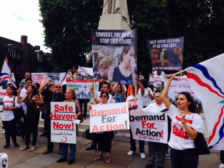 Iraqi Christians protesting