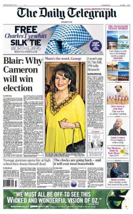 Telegraph Blair Cameron Miliband