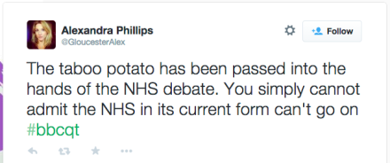Alexandra Phillips UKIP NHS tweet