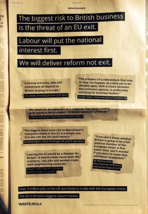 Labour Business ad FT