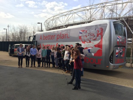 Labour battle bus