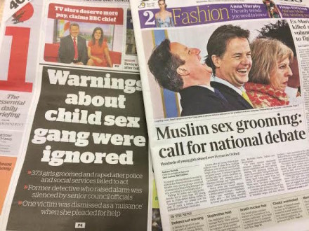 Oxfordshire child abuse front pages
