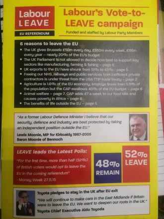 Labour Leave page one