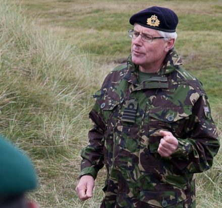 Gareth Davies with Royal Marines - PCC Candidate Devon and Cornwall