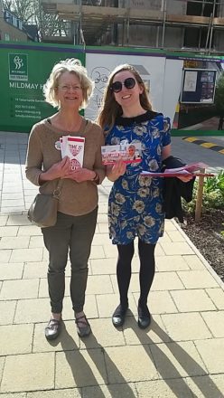 Sarah Pine canvassing