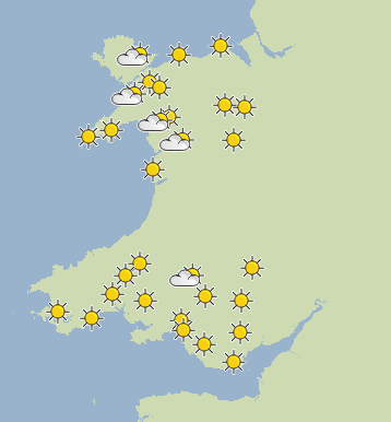 sunny weather in wales