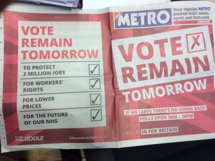 Labour In Vote Remain Tomorrow