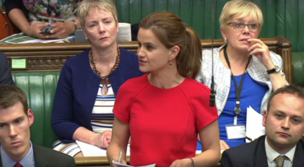 Jo Cox during her maiden speech in Parliament