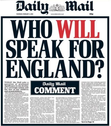 Who will speak for England
