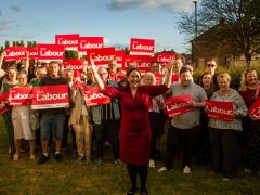 Anna Turley with supporters. Photo: Dan Sillett