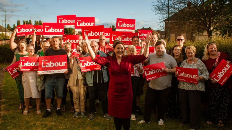 Anna Turley with supporters. Photo: Dan Sillett