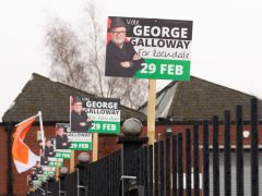 Campaign placards for George Galloway