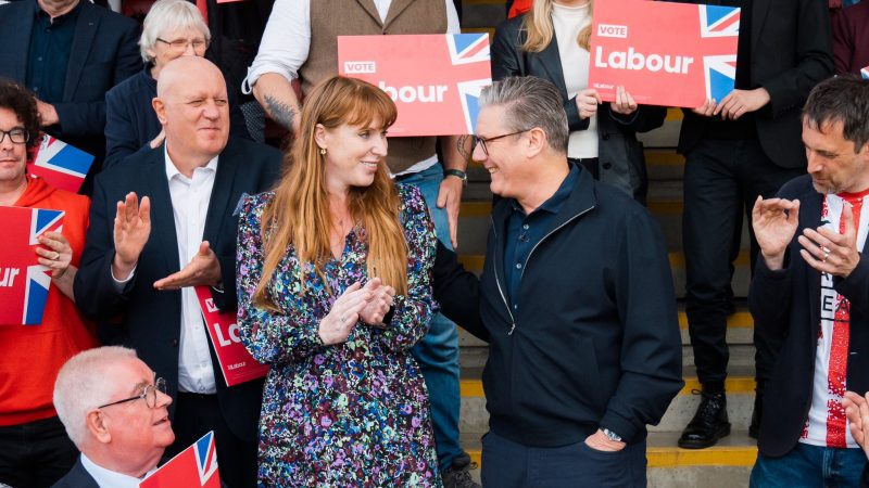 Angela Rayner and Keir Starmer, as result counts get underway in the 2024 local elections.