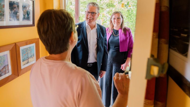 Keir Starmer campaigning for Labour at the 2024 general election.