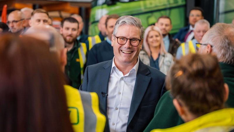 Keir Starmer campaigning for Labour at the 2024 general election.