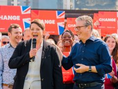 Keir Starmer campaigning for Labour at the 2024 general election.