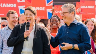 Keir Starmer campaigning for Labour at the 2024 general election.