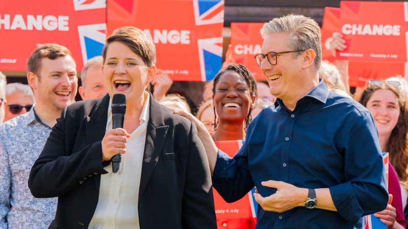 Keir Starmer campaigning for Labour at the 2024 general election.