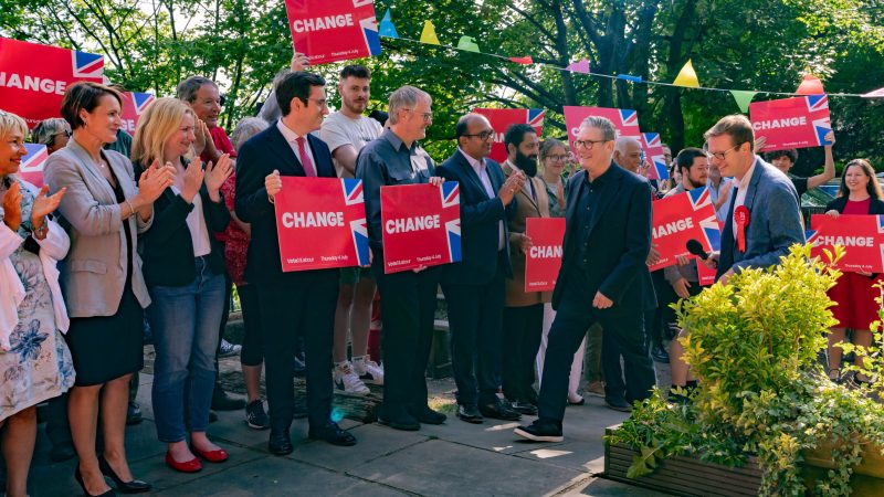 Keir Starmer campaigning for Labour at the 2024 general election.