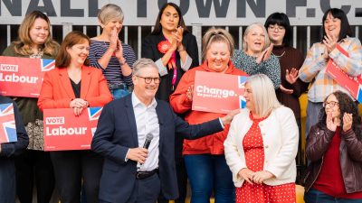 Keir Starmer campaigning for Labour at the 2024 general election.