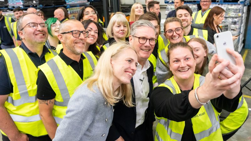 Keir Starmer campaigning for Labour at the 2024 general election.