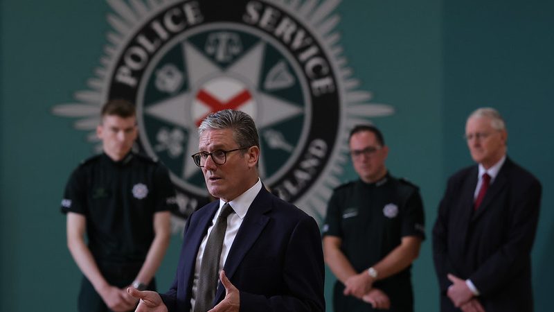 Keir Starmer visits police in Northern Ireland. Photo: UK Government