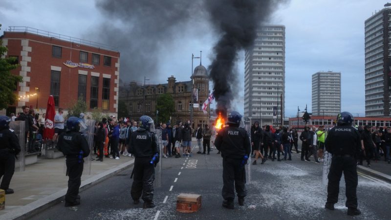 Unrest in Sunderland in August 2024. Photo: TheBearded_Skot / Shutterstock.com