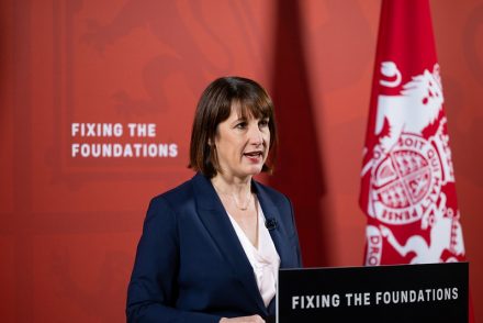 Chancellor Rachel Reeves holds a press conference at HM Treasury in July. Photo: Zara Farrar / No 10 Downing Street via Flickr