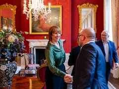 Chancellor Rachel Reeves meets senior leaders from Prologis, including CEO Hamid Moghadam and President Dan Letter. Photo: Alecsandra Dragoi/ Department For Science, Innovation and Technology via Flickr