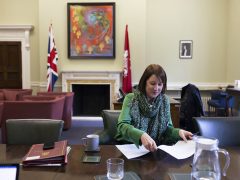 Chancellor Rachel Reeves prepares for the Autumn Budget 2024 in her office in HM Treasury. Photo: Kirsty O'Connor / Treasury