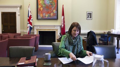 Chancellor Rachel Reeves prepares for the Autumn Budget 2024 in her office in HM Treasury. Photo: Kirsty O'Connor / Treasury