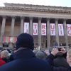 Vigil to remember the 96 victims of Hillsborough, April 2016 at St Georges Hall Liverpool.