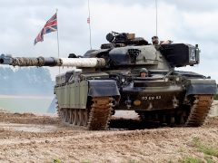 A UK army tank
