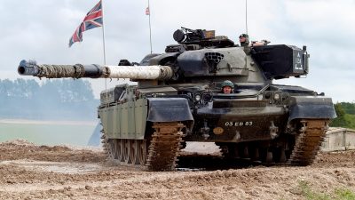 A UK army tank