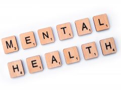 Scrabble tiles spelling mental health