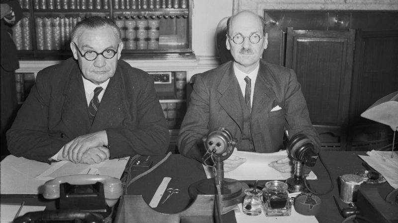 Ernest Bevin and Clement Attlee