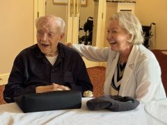 Sir Patrick Duffy with lifelong friend Rosie Winterton (Baroness Winterton of Doncaster)