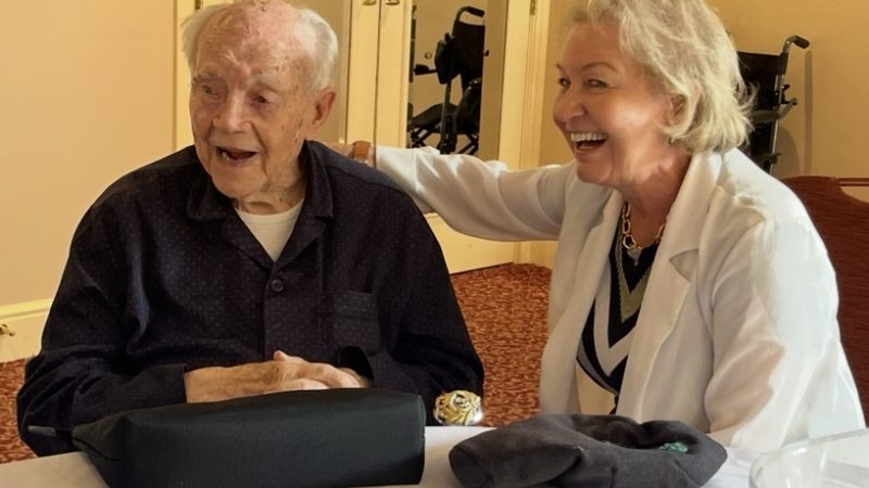 Sir Patrick Duffy with lifelong friend Rosie Winterton (Baroness Winterton of Doncaster)