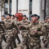 British soldiers marching on parade in Westminster
