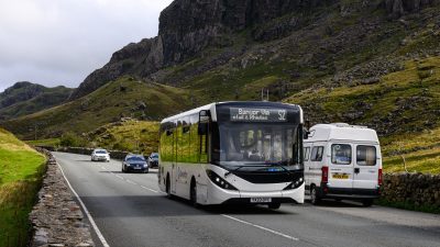 A bus in rural Wales