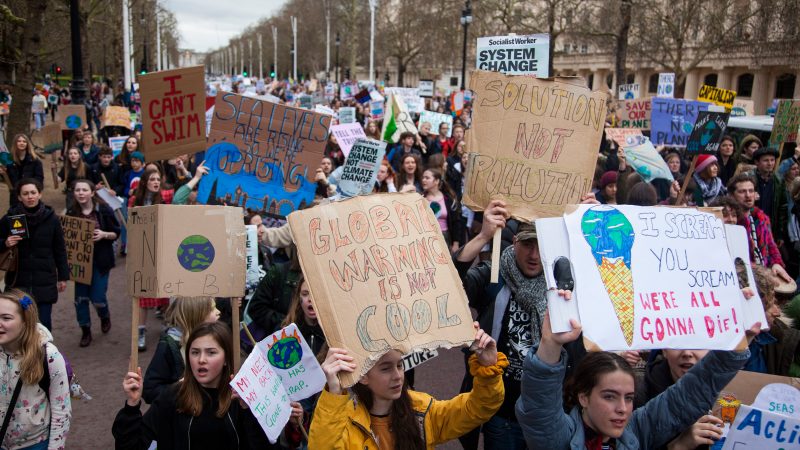 Young environment protestors